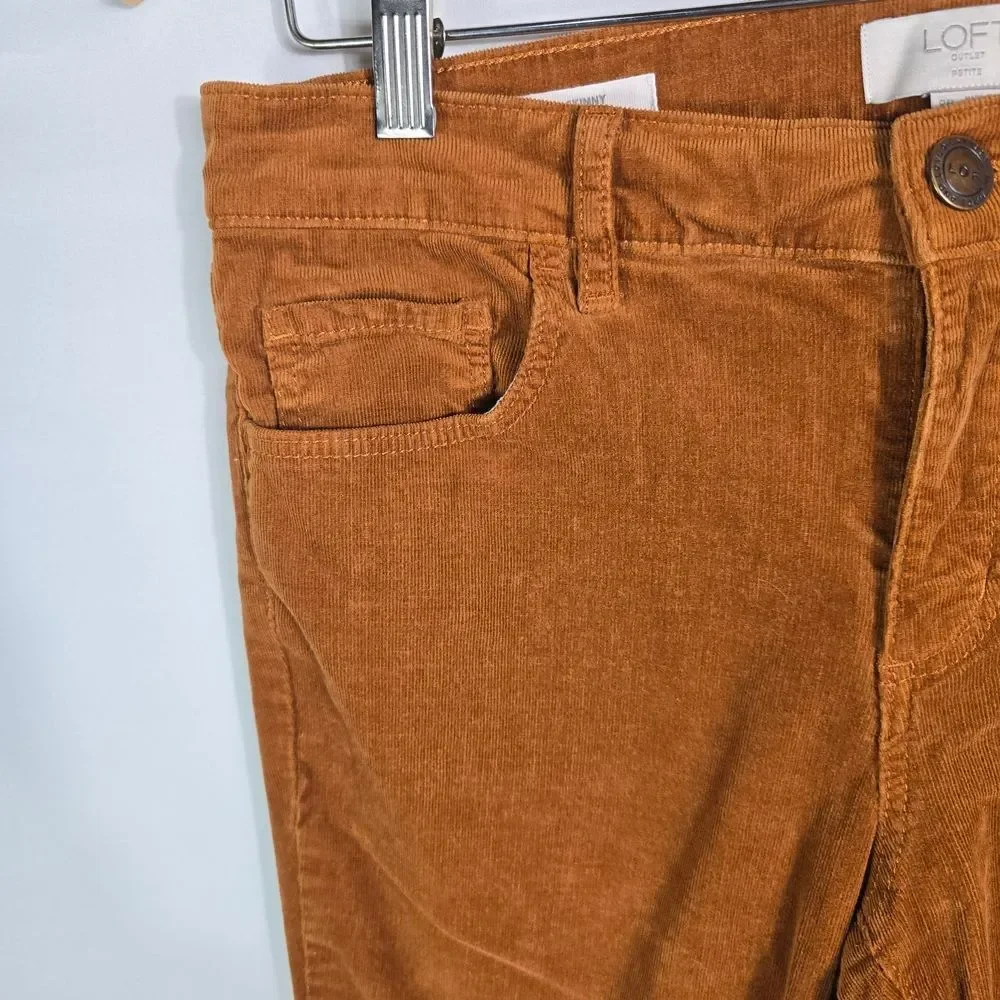 LOFT Brown Corduroy lJeans Size 8p